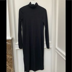 Zara black knit turtle neck dress, size medium NWT